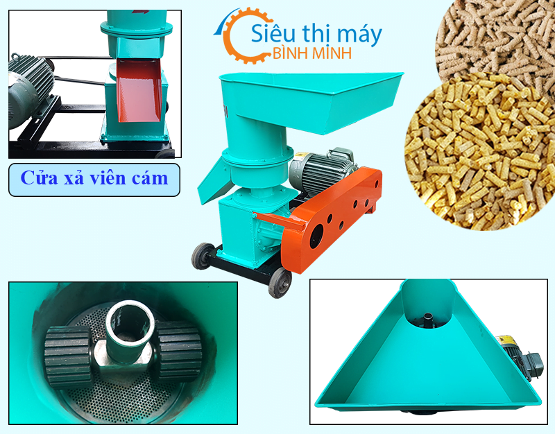 Các bộ phận của máy ép cám viên trục đứng S250