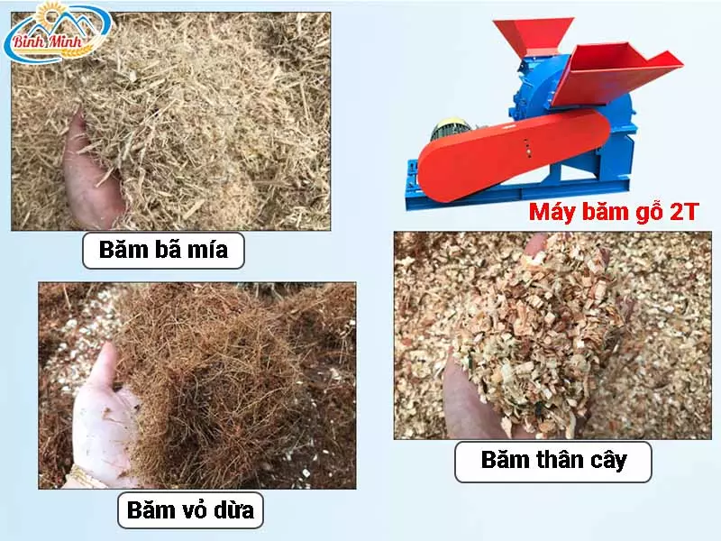 máy băm gỗ 2t