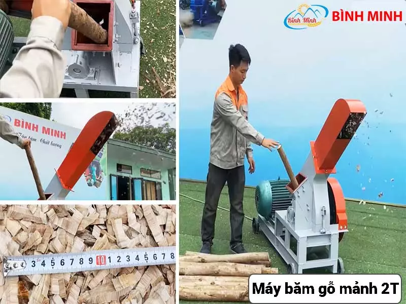 máy băm gỗ mảnh 2t