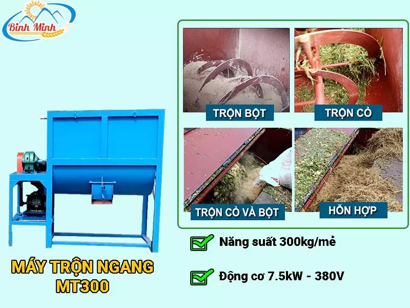 máy trộn ngang 300kg