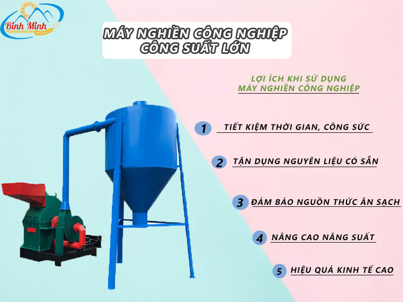 Lợi ích khi sử dụng máy nghiền công nghiệp