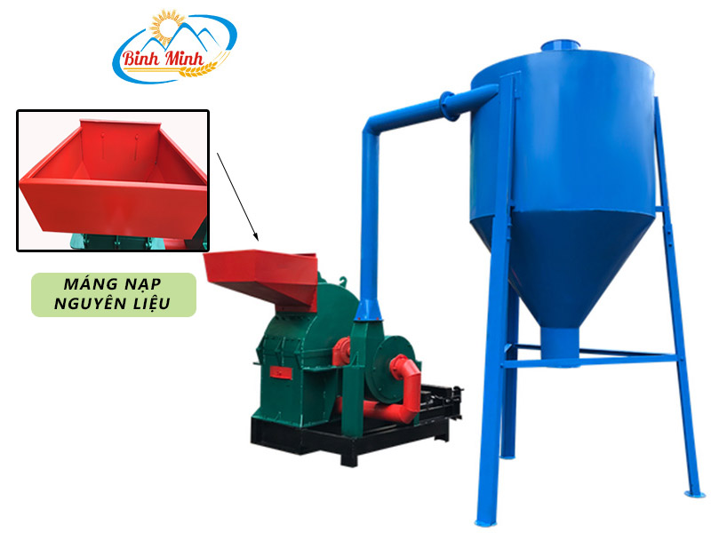 Máng nạp nguyên liệu