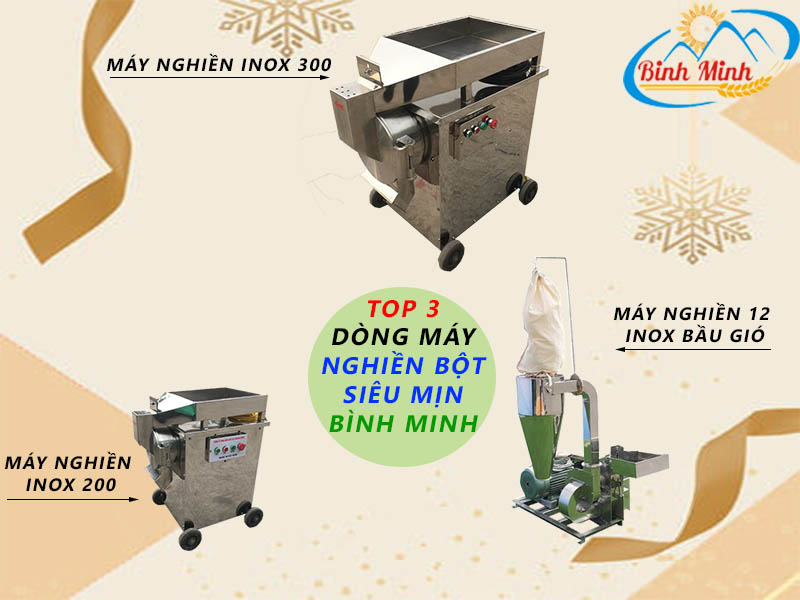Top 3 dòng máy nghiền bột siêu mịn Bình Minh
