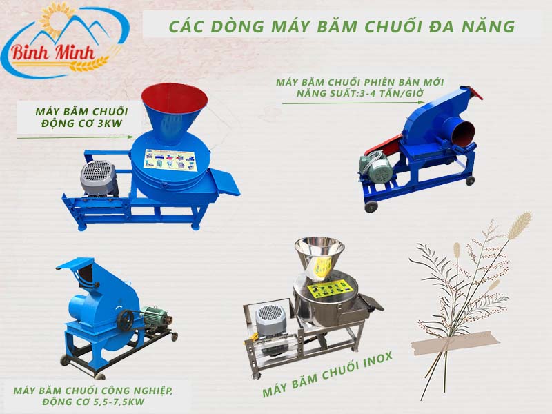 các dòng máy băm chuối đa năng