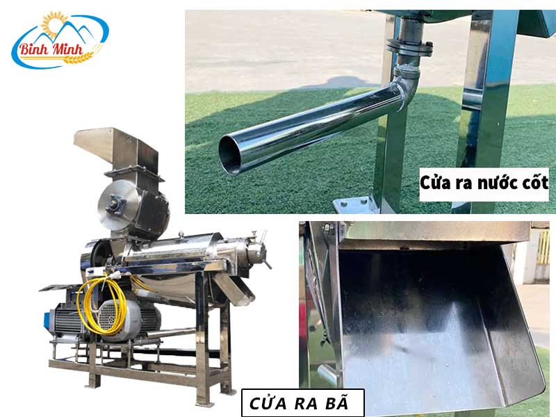 cửa xả máy ép nước cốt công nghiệp