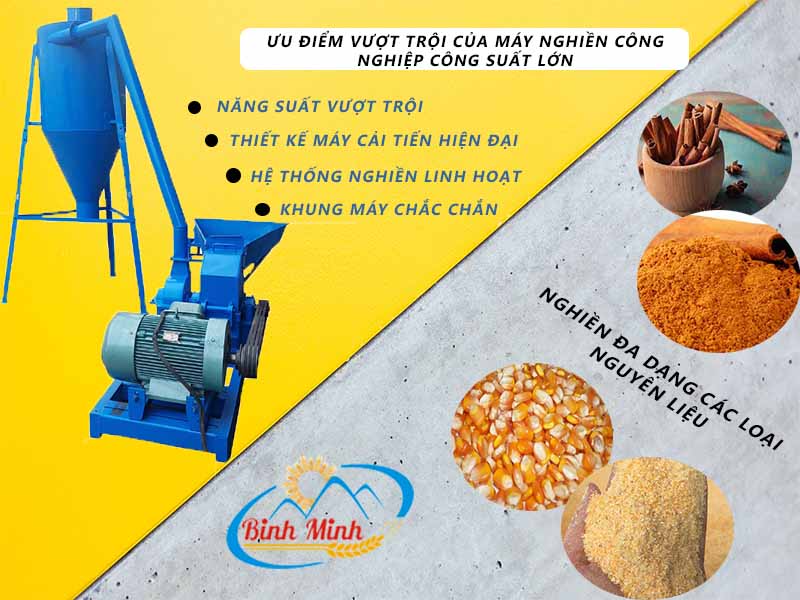 ưu điểm của máy nghiền công nghiệp