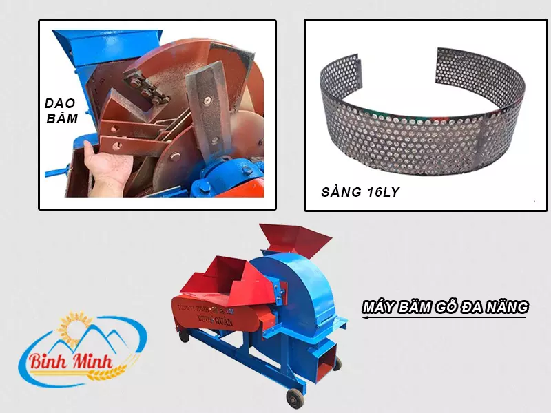 Cấu tạo máy băm gỗ đa năng