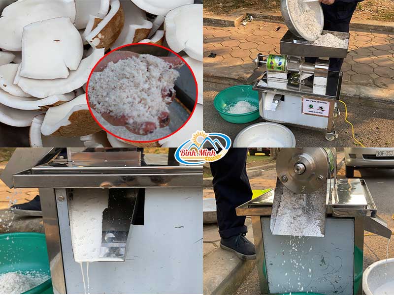 sử dụng máy ép nước cốt dừa