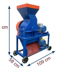 Kích thước máy băm xơ dừa B250 2 động cơ