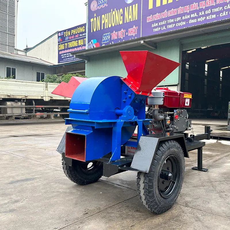Máy băm gỗ đa năng 2T bệ kéo phiên bản mới - Ảnh 6
